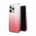 Speck Presidio Perfect-Clear + Ombre &uuml;mbris seadmele iPhone 14 Pro, Microban mikroobivastase kaitsega, Clear / Vintage Rose Fade v&auml;rvikombinatsioon