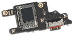 Flex Xiaomi Poco F6 koos charging connector ja microphone, SIM card contact original (service pack)