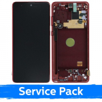 Ekranas skirtas Samsung N770 Note 10 Lite su rėmeliu / Aura Red / (Service Pack)