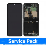 LCD ekraan &uuml;hilduv Samsung F761 Z Flip7 FE (INNER) raamiga / Sisemine must / (Service Pack)