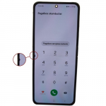 Ekranas skirtas Samsung F721 Z Flip4 (INNER) su rėmeliu / Pink Gold / (7/10 naudotas) (defektuotas 2)