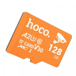 M&auml;lukaart microSD 128 GB, klass 10, UH-1, U3, V30, A2, Hoco, oranž