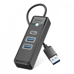 Orico PWC2U-U3 3 pordiga USB-jaotur 2x USB-A 3.0 1x USB-C 3.0 1.8m - must