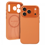 Liavec Silk Shield &uuml;mbris metallist kaamera raamiga Iphone 17 Pro jaoks oranž