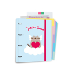 Pusheen Purrfect Love A4 kaust lehtedega, 4 r&otilde;nga ja kummipaelaga