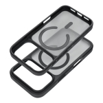 Case for iPhone 15 Forcell F-Protect Smoke Hybrid Premium Lite compatible with MagSafe black