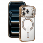 Bling Magsafe &Uuml;mbris jaoks Iphone 17 Pro kuldne