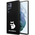 Karl Lagerfeld Silicone Choupette &uuml;mbris jaoks Samsung Galaxy S24 Ultra - must