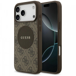 Guess 4G Circle Classic Logo MagSafe &uuml;mbris jaoks iPhone 17 Pro Max - brown