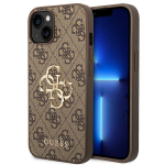 Guess 4G suur metallist logo &uuml;mbris iPhone 14 jaoks - pruun