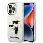 Karl Lagerfeld Glitter Karl&Choupette &uuml;mbris iPhone 14 Pro jaoks &ndash; l&auml;bipaistev