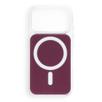 Case for iPhone 18 Pro / 17 Pro Clear Fusion Mag Cover compatible with MagSafe dark cherry