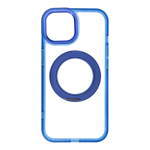 Case for iPhone 15 Frame Circle Stand compatible with MagSafe navy blue
