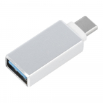 Adapteris OTG USB A 3.0 (moteri&scaron;kas) į Type C (vyri&scaron;kas) baltas