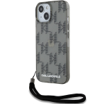 Karl Lagerfeld IML Mono KL Pattern & Cord &uuml;mbris jaoks iPhone 15 / 14 / 13 - must
