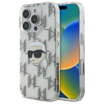 Karl Lagerfeld IML Karl Head Electroplated iPhone 16 Pro &Uuml;mbris - Clear