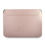 Guess Saffiano Script cover jaoks a 13" laptop - roosa