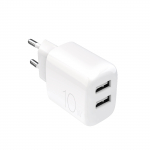 Puro PROLITE 10W 2x USB-A Wall Laadija - valge