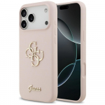 GUESS &uuml;mbris jaoks IPHONE 17 Pro Max GUHCP17XSC4GSMP (Silicone W/ Big 4G Script) roosa