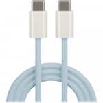 Maxlife MXUC-06 kaabel USB-C - USB-C 1,0 m 20W sinine nailon