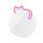 Neon MIRROR LED SLEEPING CAT valge roosa FMNE03 Forever Light