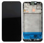 LCD ekraan Samsung M156 M15 5G puuteekraani ja raamiga must originaal (service pack)