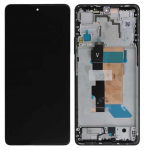 Ekranas Xiaomi Poco F5 5G su lietimui jautriu stikliuku ir rėmeliu Black originalus (service pack)