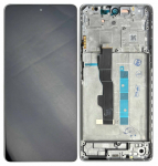 Ekranas Xiaomi Redmi Note 13 5G su lietimui jautriu stikliuku ir rėmeliu Arctic White originalus (service pack)