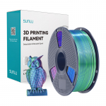 Sunlu PLA+ Silk kolmev&auml;rviline filament (sinine-roheline-lilla)