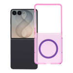 Case for Samsung Z Flip 8 5G Forcell F-Protect Vivid Premium compatible with MagSafe pink