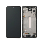 LCD screen Samsung A528 A52S 5G with touch screen and frame black OLED (real size)