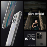 Spigen Crystal Hybrid iPhone 15 Pro &Uuml;mbris - l&auml;bipaistev