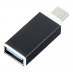 Adapteris OTG USB A 3.0 (moteri&scaron;kas) į Type C (vyri&scaron;kas) juodas