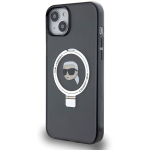 Karl Lagerfeld KLHMP15SHMRSKHK iPhone 15 6.1" black/black hardcase Ring Stand Karl Head MagSafe