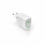 Puro MiniPro 35W GaN 2xUSB-C Wall Laadija - valge