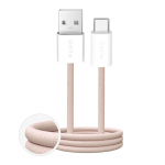 Puro Fabrik 10W Braided Kaabel USB-A - USB-C 1.5m - Beige