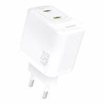 Dudao A28PEU PD 45W GaN 2xUSB seinalaadija - valge