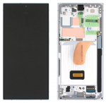 LCD screen Samsung S918 S23 Ultra 5G koos touch screen ja frame Sky Sinine/Lime original (assembled service pack)