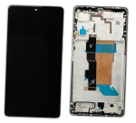 Ekranas Xiaomi Poco F5 5G su lietimui jautriu stikliuku ir rėmeliu Blue OLED