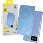 Blavec BJ-03 5000 mAh &uuml;li&otilde;huke MagSafe-toega magnetiline akupank, 7,8 mm, USB-C, 22,5 W, kolm &uuml;hes (PBBJ03-MC5LB) (v&auml;rv: helesinine; alumiiniumkorpus)