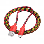 Kabelis USB A į Micro USB Hoco 2,4A 1 m gradientinė raudona