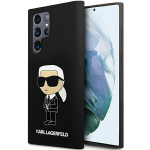 Karl Lagerfeld Silicone Ikonik &uuml;mbris jaoks Samsung Galaxy S24 Ultra - must