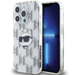 Karl Lagerfeld IML Choupette Head & Monogram &uuml;mbris jaoks iPhone 15 Pro - l&auml;bipaistev