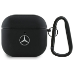 Mercedes MEA4CSLBK AirPods 4 cover must/must Leather Metal Logo