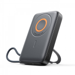 Joyroom JR-PBM02 Powerbank 22.5W 10000mAh 3in1 magnetiline induktiivne &uuml;hilduv MagSafe sisseehitatud kaabliga - must