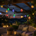 Forever Light CRYSTAL BALLS SCB61 p&auml;ikese-LED-valguskett, 6,5 m, 30 mitmev&auml;rvilist palli