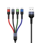 USAMS Laidas pintas U26 4w1 3m 2A Fast Charge (2xlightning/microUSB/USB-C) SJ413USB01 (US-SJ413)