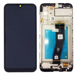LCD screen Samsung A025G A02s 2020 koos touch screen ja frame Must original (service pack)