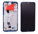 Ekranas Xiaomi Redmi Note 8T su lietimui jautriu stikliuku ir rėmeliu Blue originalus (service pack)