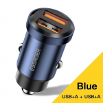 Autolaadija Essager "Gyro Mini" Sinine 30W (2xQC3.0)